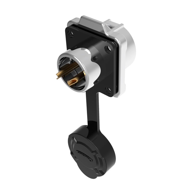CNLINKO LP12 2-Pin Metal Shell Waterproof Circular Connector M12 Quick-Connect Flange Panel for Industrial Applications and Outdoor Use (2-Pin) - Image 3